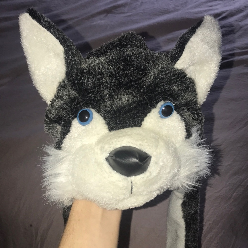 Husky/wolf beanie